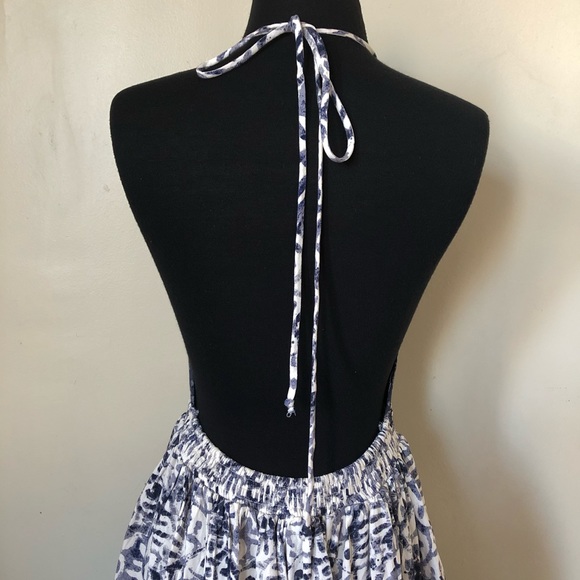HP ๐Free People Open Back Boho Mini Halter Dress - Picture 2 of 3